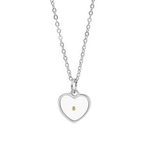 Mustard Seed Faith Heart 18k Gold Plated Necklace